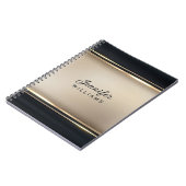 Carnet Elégant Beige Et Noir (Côté gauche)