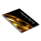 Carnet Elegant black and faux liquid gold (Côté Droit)
