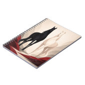 Carnet Elegant Black and White Horses Minimalist Art (Côté gauche)