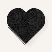 Carnet Elegant Black Floral Pattern Notebook (Devant)