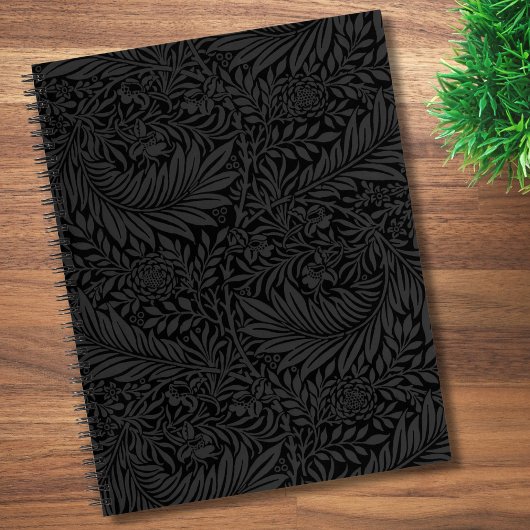Carnet Elegant Black Floral Pattern Notebook