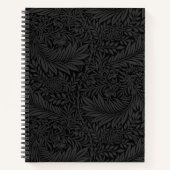 Carnet Elegant Black Floral Pattern Notebook (Devant)