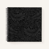Carnet Elegant Black Floral Pattern Notebook (Devant)