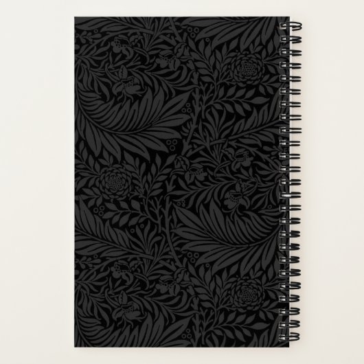 Carnet Elegant Black Floral Pattern Notebook (Verso)