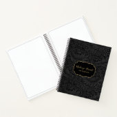 Carnet Elegant Black Floral Pattern Sketchbook (Intérieur)