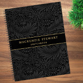 Carnet Elegant Black Floral Pattern Sketchbook