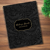 Carnet Elegant Black Floral Pattern Sketchbook
