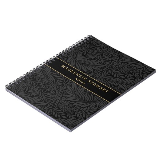 Carnet Elegant Black Floral Pattern Sketchbook (Côté gauche)