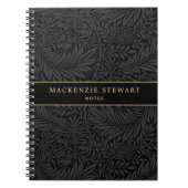 Carnet Elegant Black Floral Pattern Sketchbook (Devant)