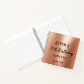 Carnet Elégant Black Rose Gold 30e anniversaire invité (Intérieur)