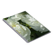 Carnet Elégant blanc peony floral blanc photo (Côté Droit)