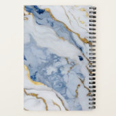 Carnet Elégant bleu blanc maïs doré personnalisation (Verso)