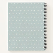 Carnet Élégant Bleu Bleu Ours Bleu Monogramme garçon (Dos)