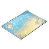 Carnet Elégant Bleu Neige Et Jaune (Côté gauche)