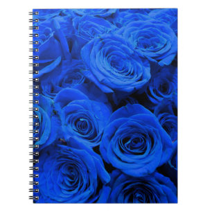 Carnet Elégant bleu rose bleu fleurs bleu bleu bleu flora