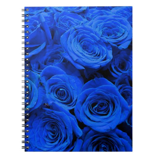 Carnet Elégant bleu rose bleu fleurs bleu bleu bleu flora (Devant)