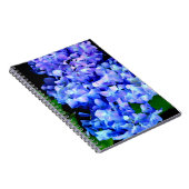 Carnet Élégant bleu violet clair magenta hydrangée floral (Côté Droit)