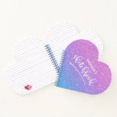 Carnet Elégant bleu violet ombre Parties scintillant Sket (Intérieur)