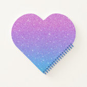 Carnet Elégant bleu violet ombre Parties scintillant Sket (Dos)