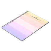 Carnet Élégant bloc-notes arc-en-ciel rayé (Côté gauche)