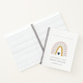 CARNET ÉLÉGANT BLUE BLUSH RAINBOW COEUR ANNIVERSAIRE DE E (Intérieur)