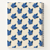 Carnet Elegant Blue Botanical Floral Pattern Notebook Vin (Dos)