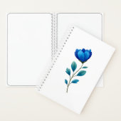 Carnet Elegant Blue Floral Botanical Spiral Notebook (À l'intérieur)