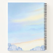 Carnet Elegant Blue Floral Watercolor  (Dos)