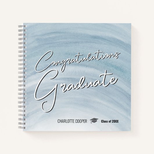 Carnet Elegant Blue Graduation Guest Book (Devant)