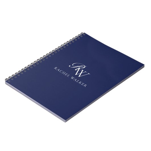 Carnet Elegant Blue Monogram (Côté gauche)