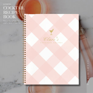 Carnet Élégant Blush En vichy Blank Cocktail Recette Livr