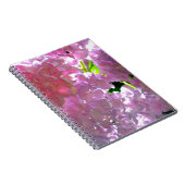 Carnet Élégant boho rose florales fleurs hydrangées (Côté Droit)