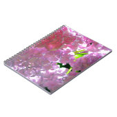 Carnet Élégant boho rose florales fleurs hydrangées (Côté gauche)