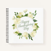Carnet Élégant Bon thanksgiving Floral | Ordinateur porta (Devant)