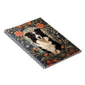 Carnet Elégant Bordure Collie William Morris Inspiré (Côté Droit)