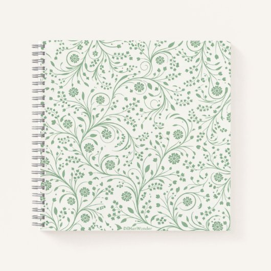 Carnet Elegant Botanical Floral Pattern – Minimal Nature  (Devant)