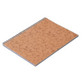 Carnet Élégant Brown Abstrait Feuilles d'automne Motif (Côté gauche)
