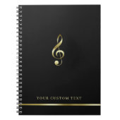 Carnet Elégant Bureau de professeur de musique Treble Cle (Devant)