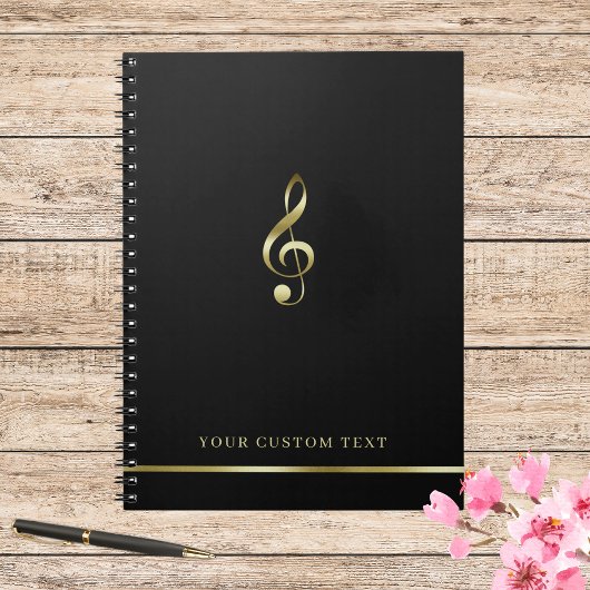 Carnet Elégant Bureau de professeur de musique Treble Cle