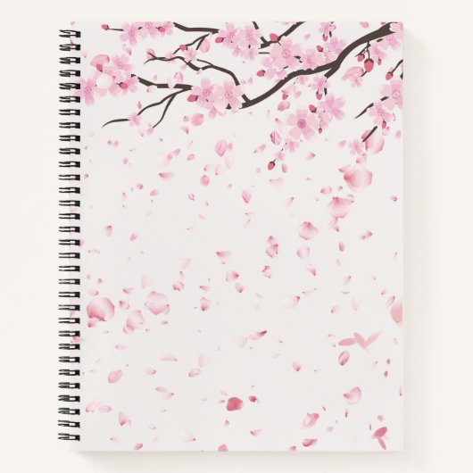 Carnet Elegant Cherry Blossom Spring Floral Spiral Notebo (Devant)