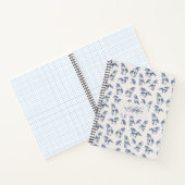 Carnet Élégant Cheval Bleu Monogramme Cadeaux Initiaux (Intérieur)