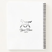 Carnet Élégant cheval en couleur noire (Dos)