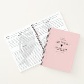 Carnet Elégant Chic Blush Fête des mariées Recette cadeau (Intérieur)
