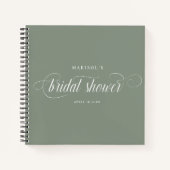 Carnet Elegant Chic Calligraphy Fête des mariées Invité (Devant)