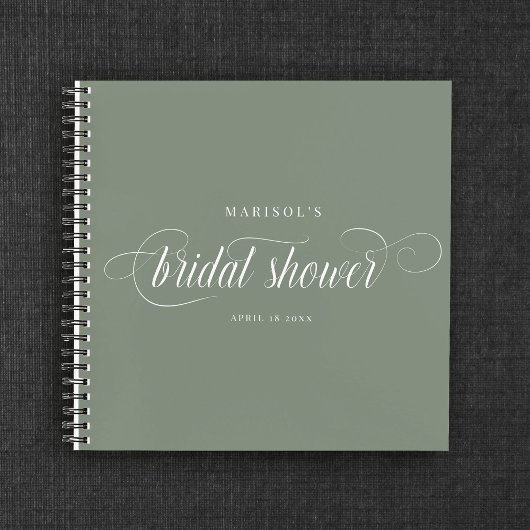 Carnet Elegant Chic Calligraphy Fête des mariées Invité