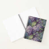 Carnet Elégant chic pourpre pourpre chic aquarelle fleuri (Intérieur)