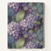 Carnet Elégant chic pourpre pourpre chic aquarelle fleuri (Dos)