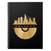 Carnet Élégant Chicago Illinois Skyline Vinyl (Devant)