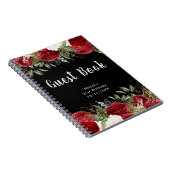 Carnet Elegant Christmas Red Flowers Birthday Guest Book (Côté Droit)