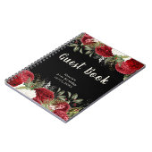 Carnet Elegant Christmas Red Flowers Birthday Guest Book (Côté gauche)